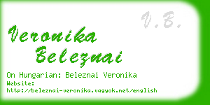 veronika beleznai business card